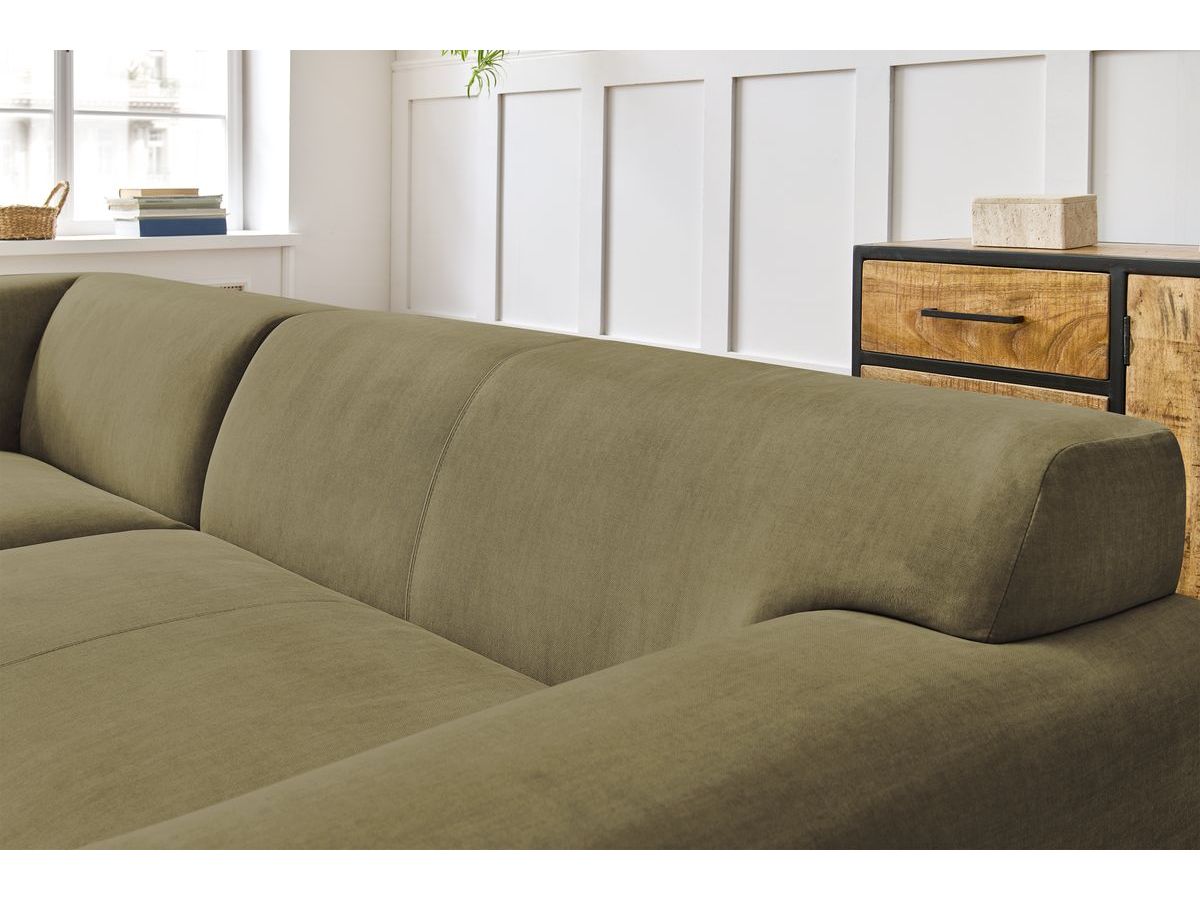 Bobochic Lavena Ecksofa 272 × 220 cm Samt Grün Ecke links