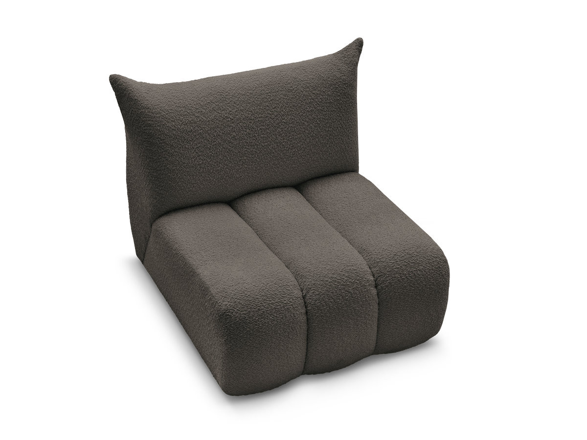 Bobochic Azra Sofamodul 1-Sitzer 90 × 112 cm Bouclé-Stoff Braun