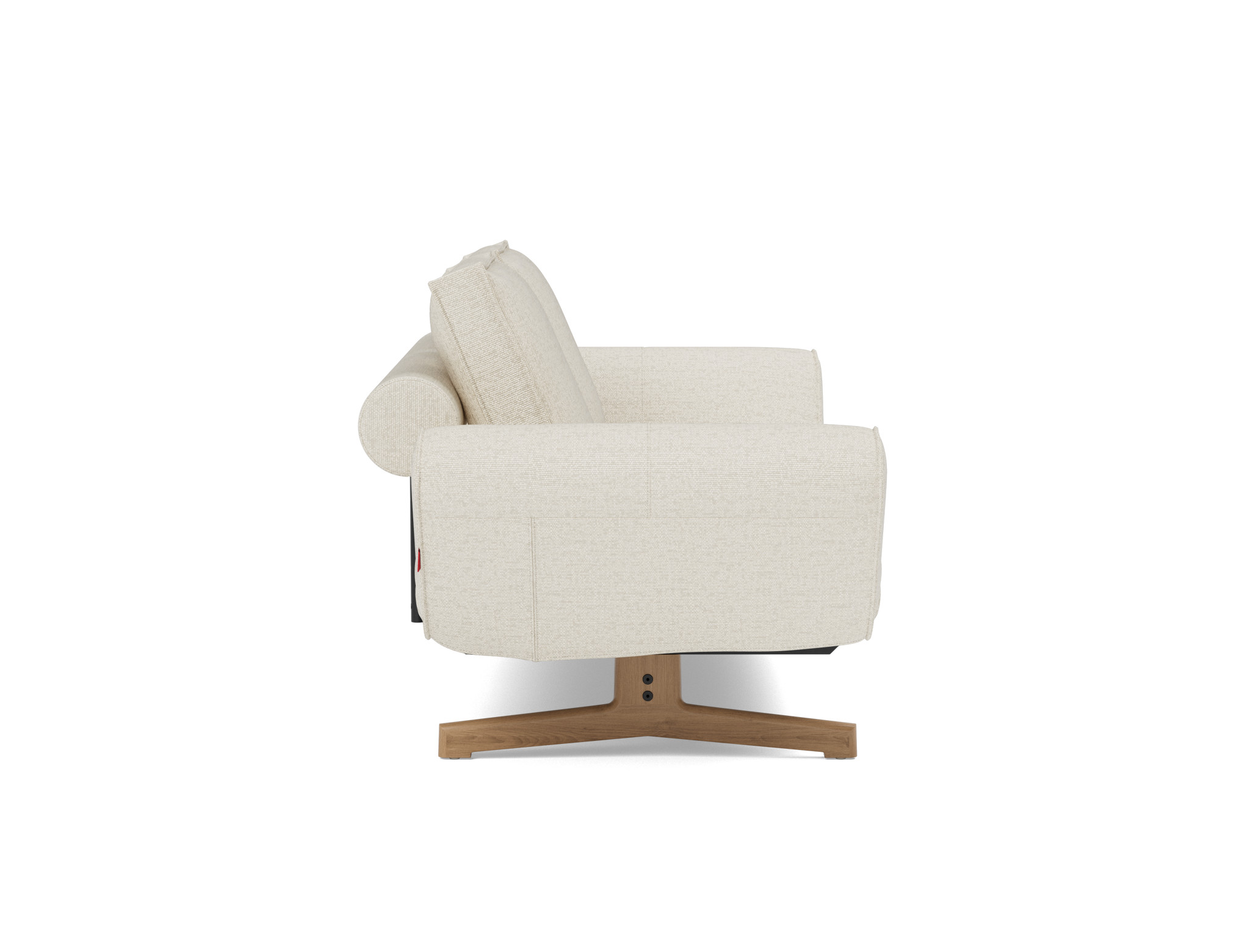 Tagesbett Ghia Boucle Skandi 531-Off-White Beine Eiche