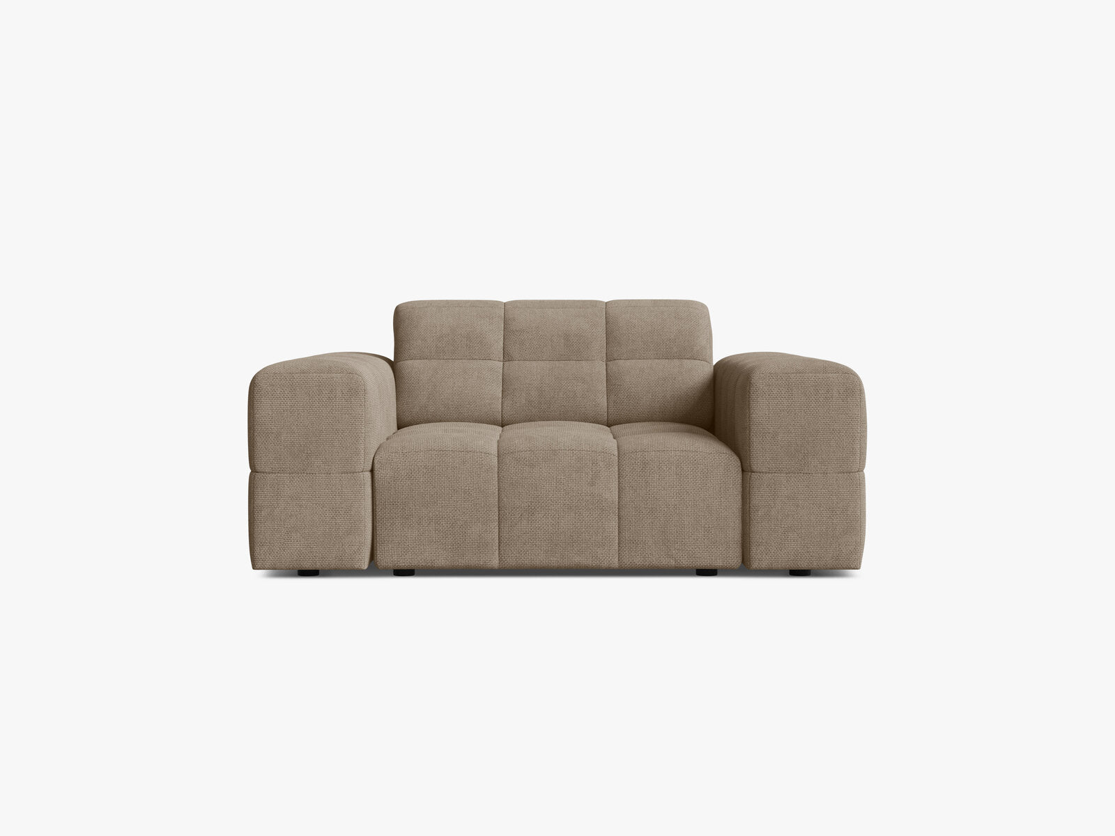 Micadoni Sessel Jennifer 1-Sitzer Chenille Eden Dunkelbeige