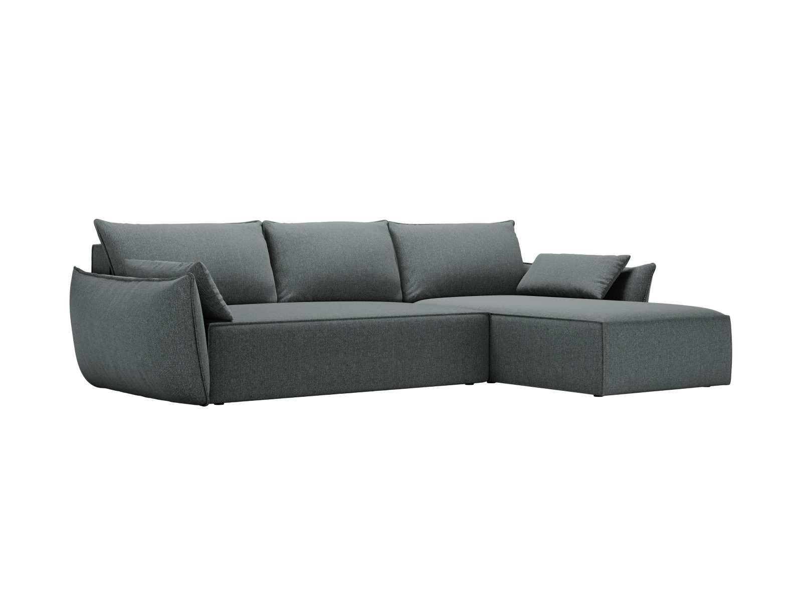 Micadoni Ecksofa Kaelle 4-Sitzer mit Schlaffunktion Links Chenille Königsblau