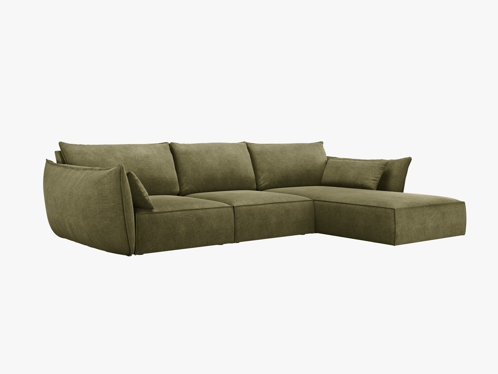 Micadoni Ecksofa Kaelle 4-Sitzer Rechts Chenille Over The Horizon Grün