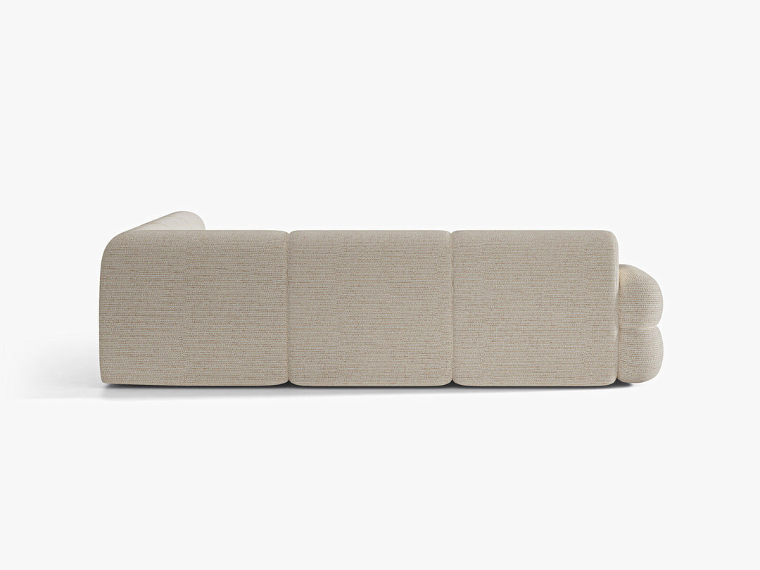 Micadoni Neo Modulares Ecksofa 7-Sitzer Chenille SILENCIO Helles Beige