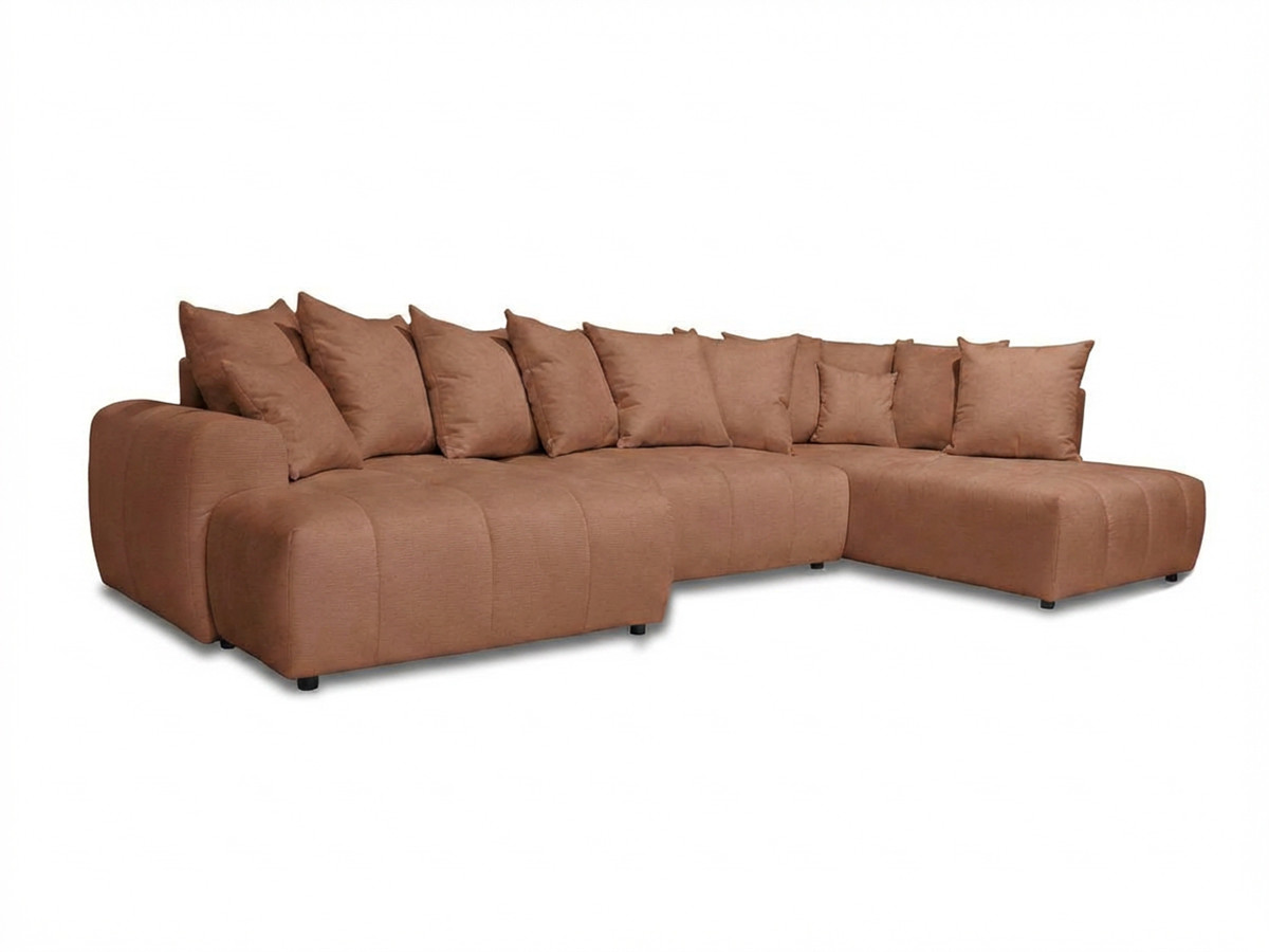 Bobochic Roxelane Wohnlandschaft Melange-Stoff Orange Ecke links