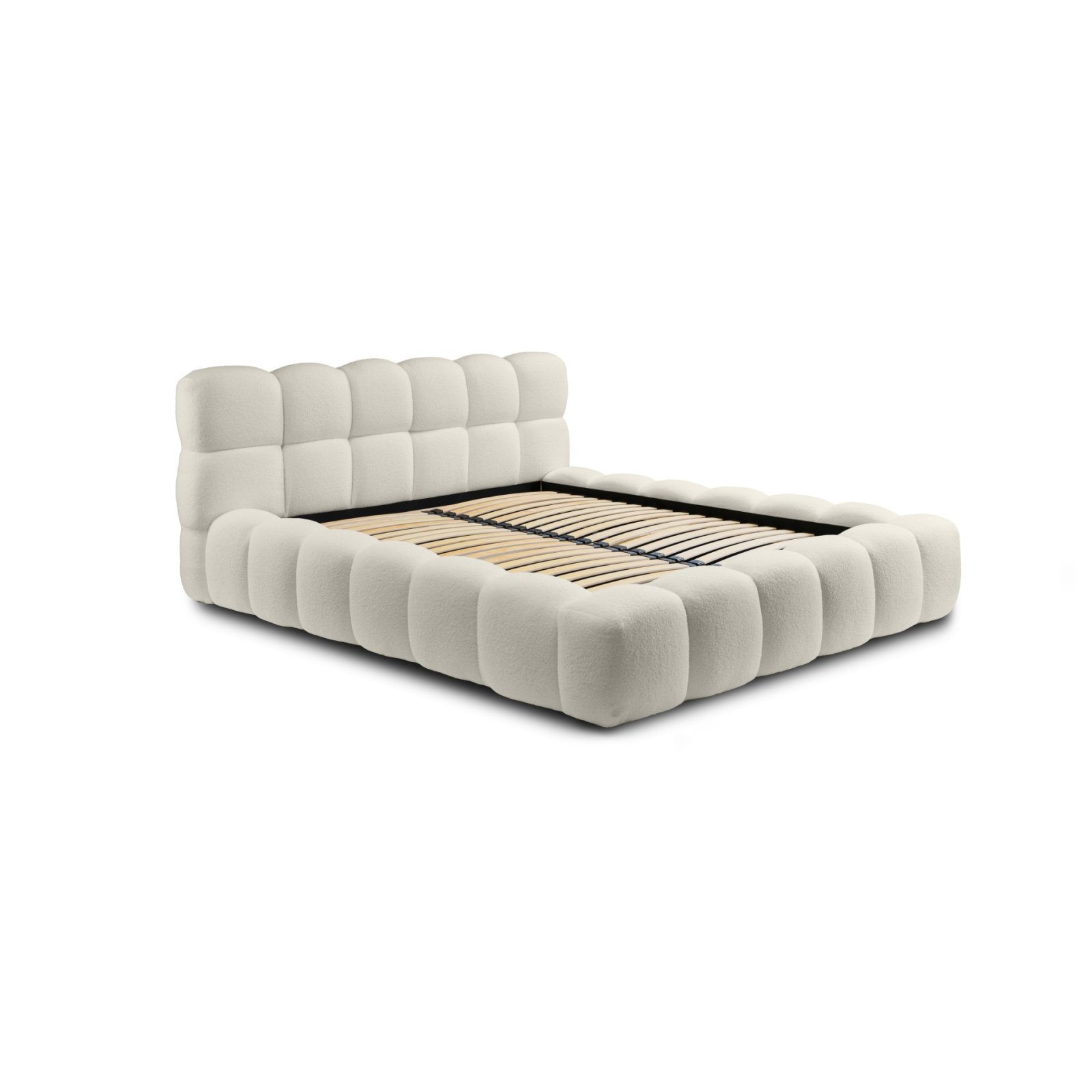 Polsterbett Vento Boucle 140x200 mit Holzrahmen Quelle 03