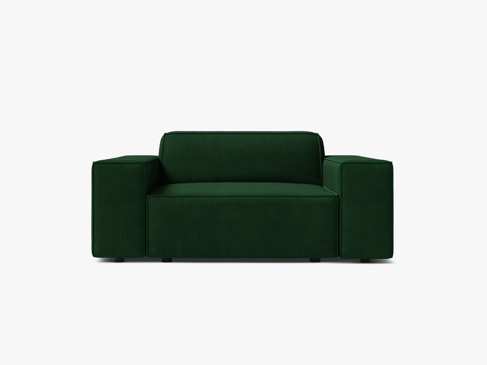 Micadoni Sessel Jodie 1-Sitzer Samt Bluvel Flaschengrün