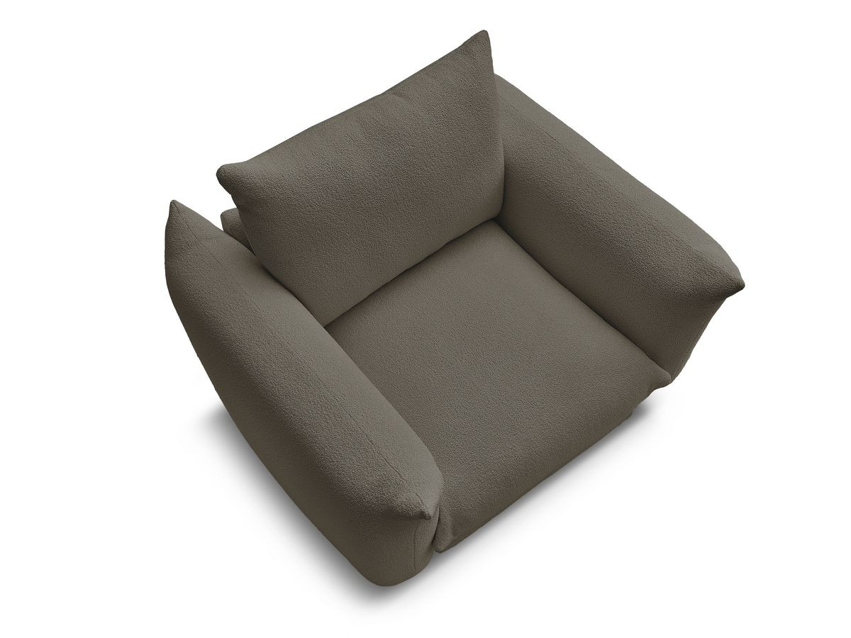 Bobochic Ernest Sessel Bouclé-Stoff Braun