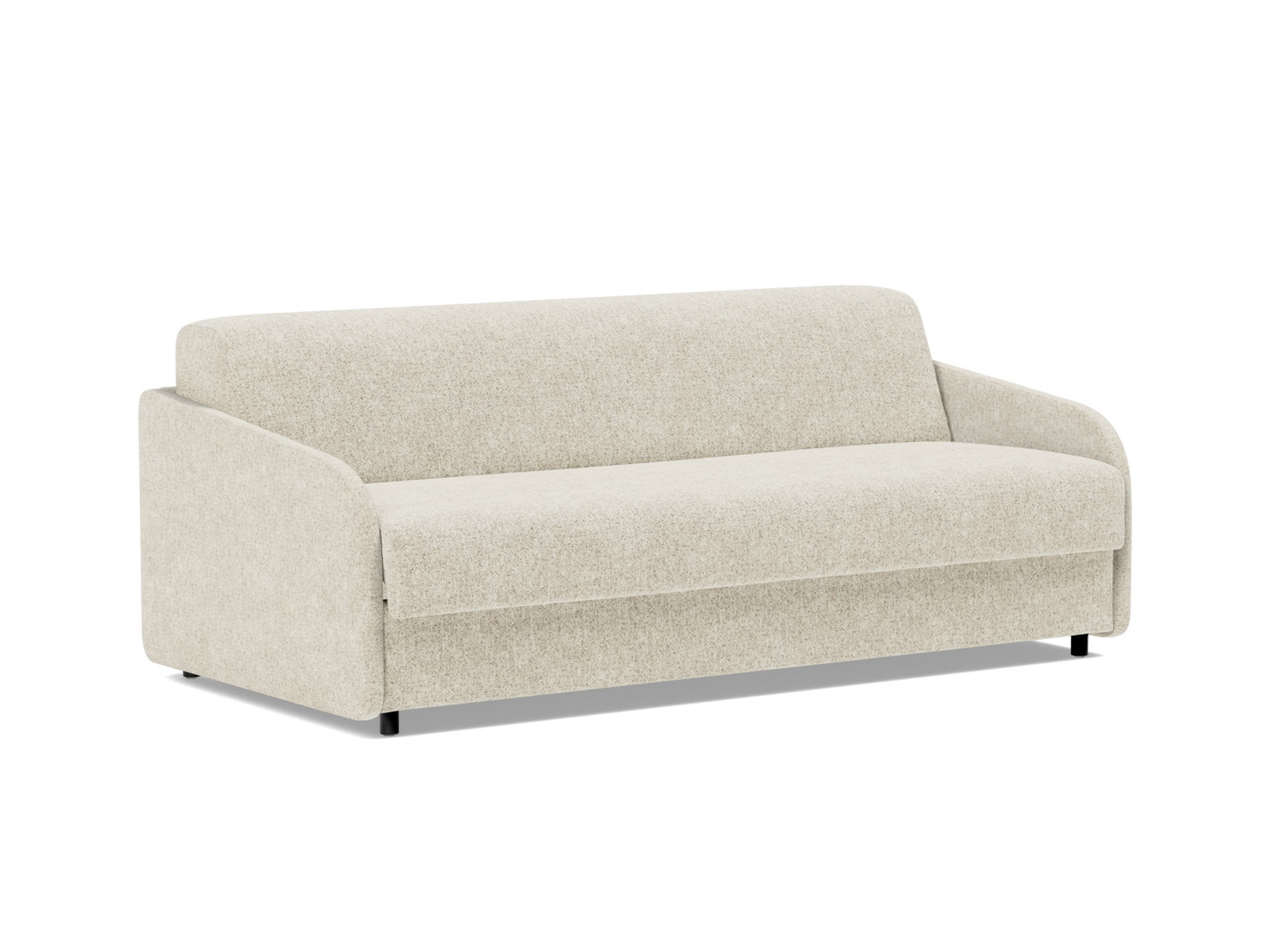 Schlafsofa Eivor mit Taschenfederkernmatratze 160 Strukturierter Stoff Taura 357-Off-White