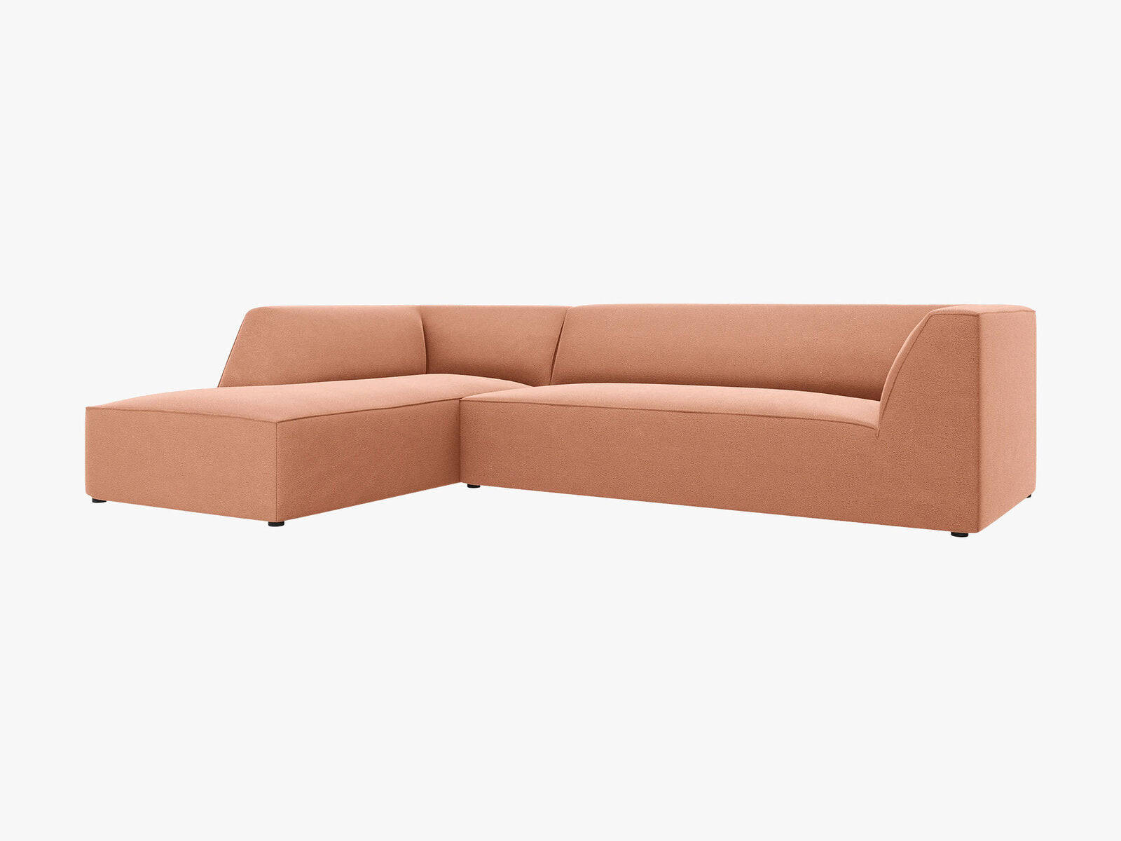 Micadoni 4-Sitzer Modular Sofa Ruby Links Samt Salvador Rosa
