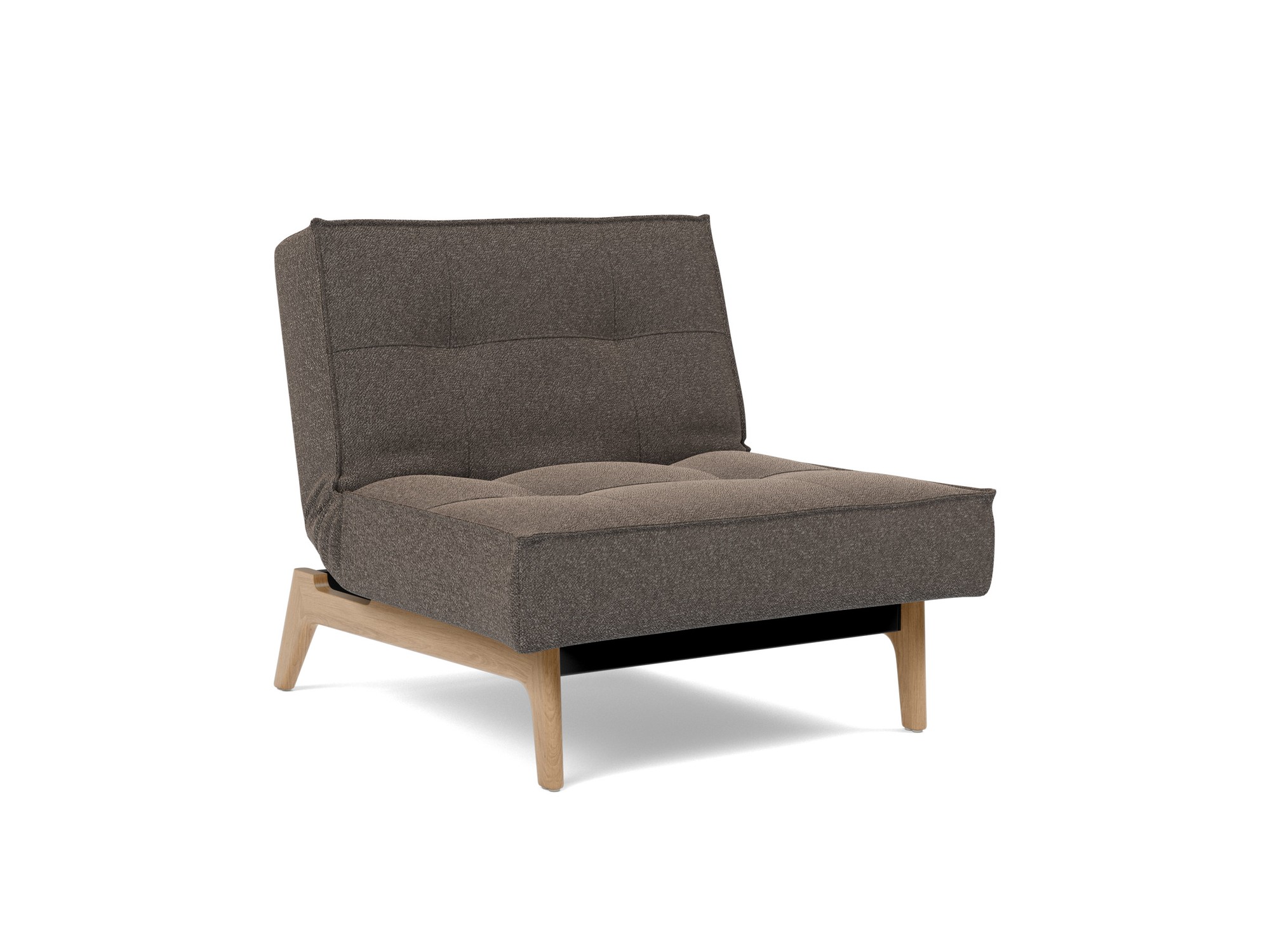 Sessel Splitback Boucle Skandi 530-Taupe Beine Eiche