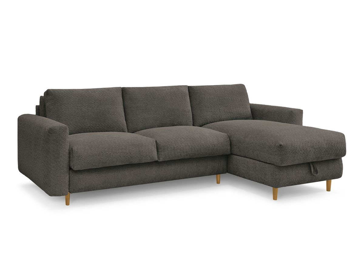 Bouclé-Stoff · Braun