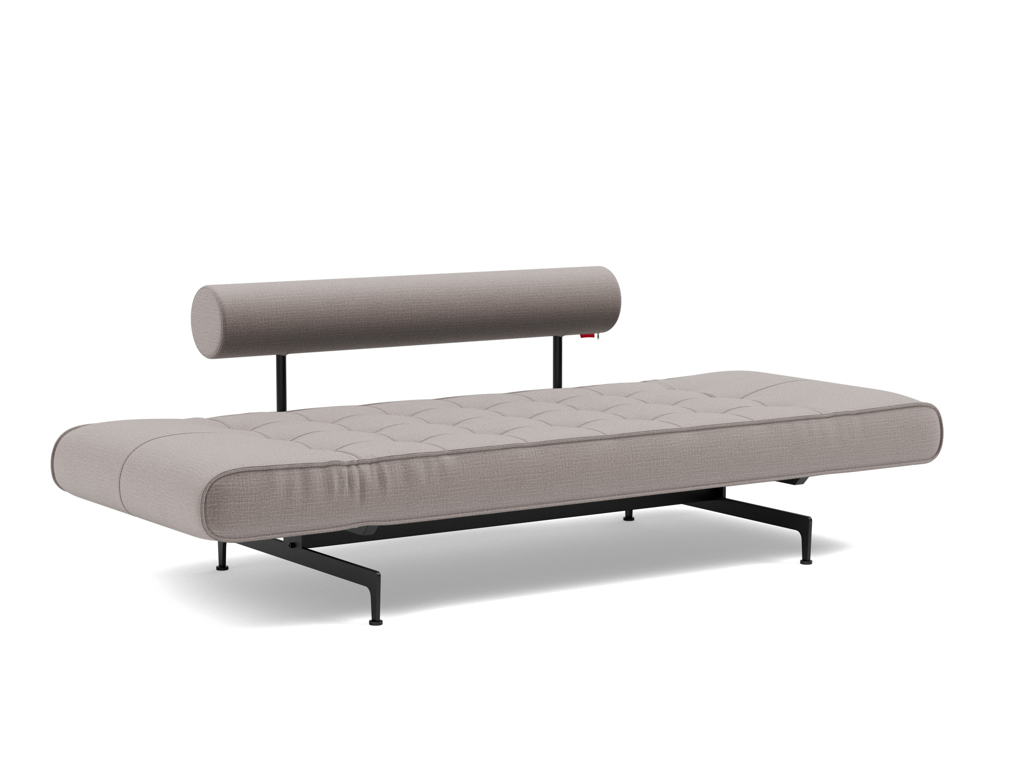 Tagesbett Ghia Chenille Esina 418-Truffle Beine Laser schwarz