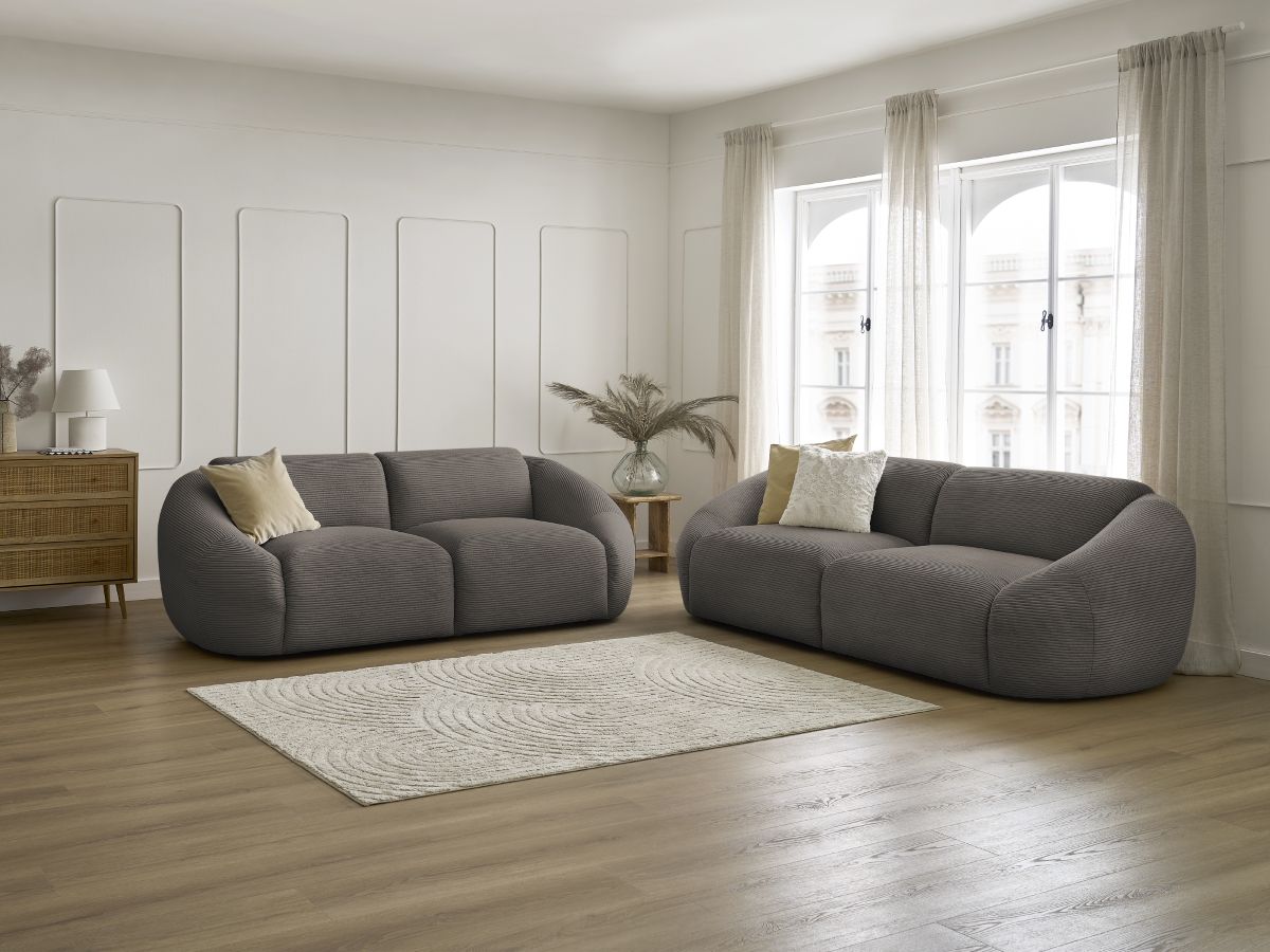 Bobochic Tina Sofa 5-Sitzer Cordsamt Braun