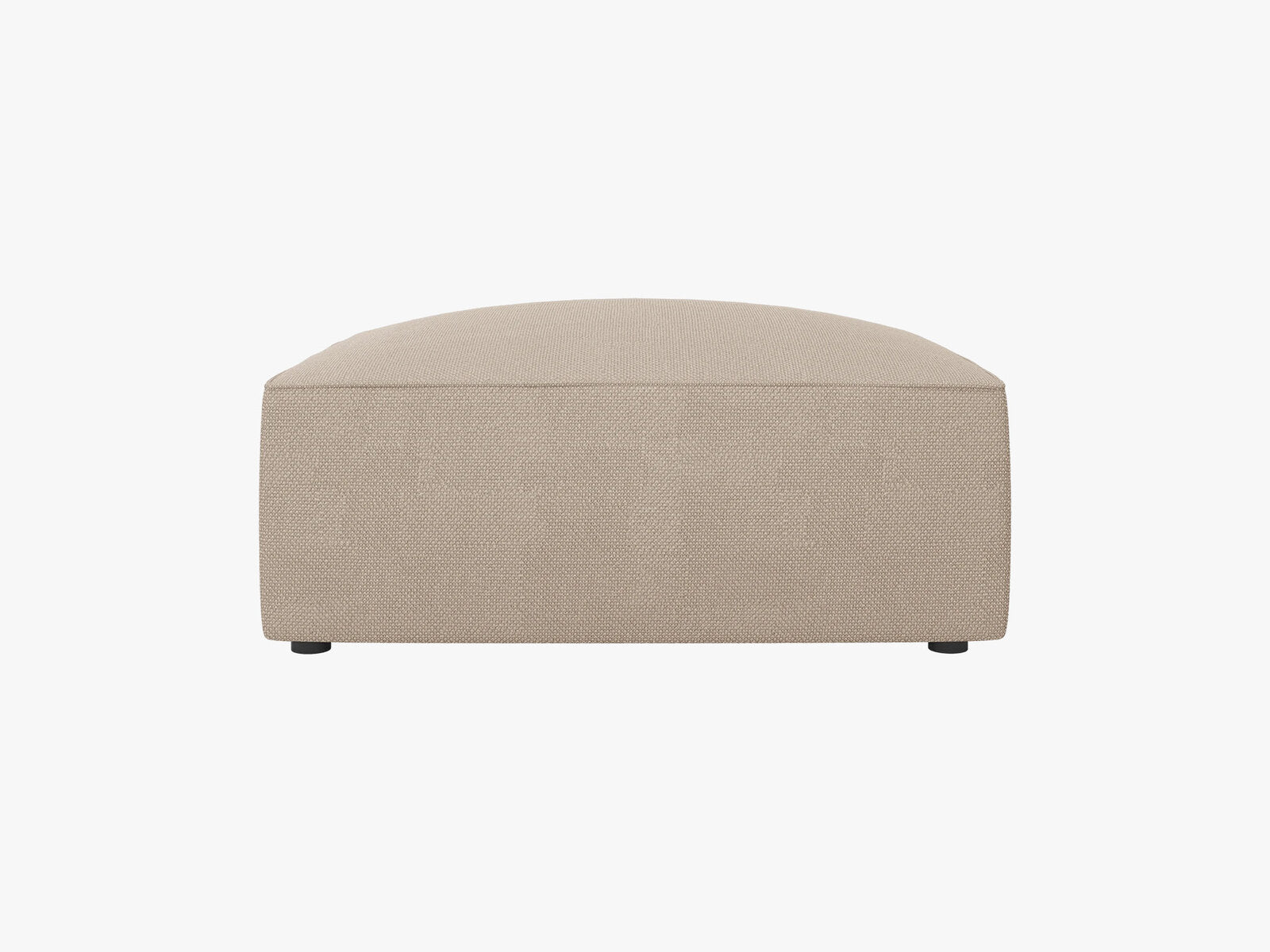 Micadoni Hocker Ruby 1-Sitzer Strukturierter Stoff Ottawa Dunkelbeige