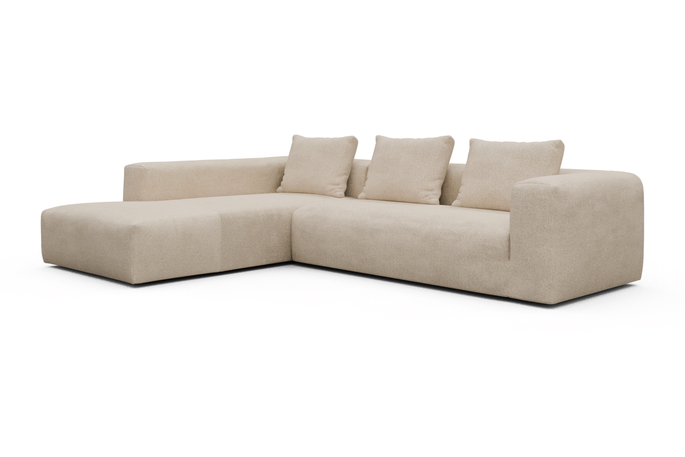 Ecksofa Fred Relax-Ecke links mit 2,5-Sitzer Casone-Natural-Beige