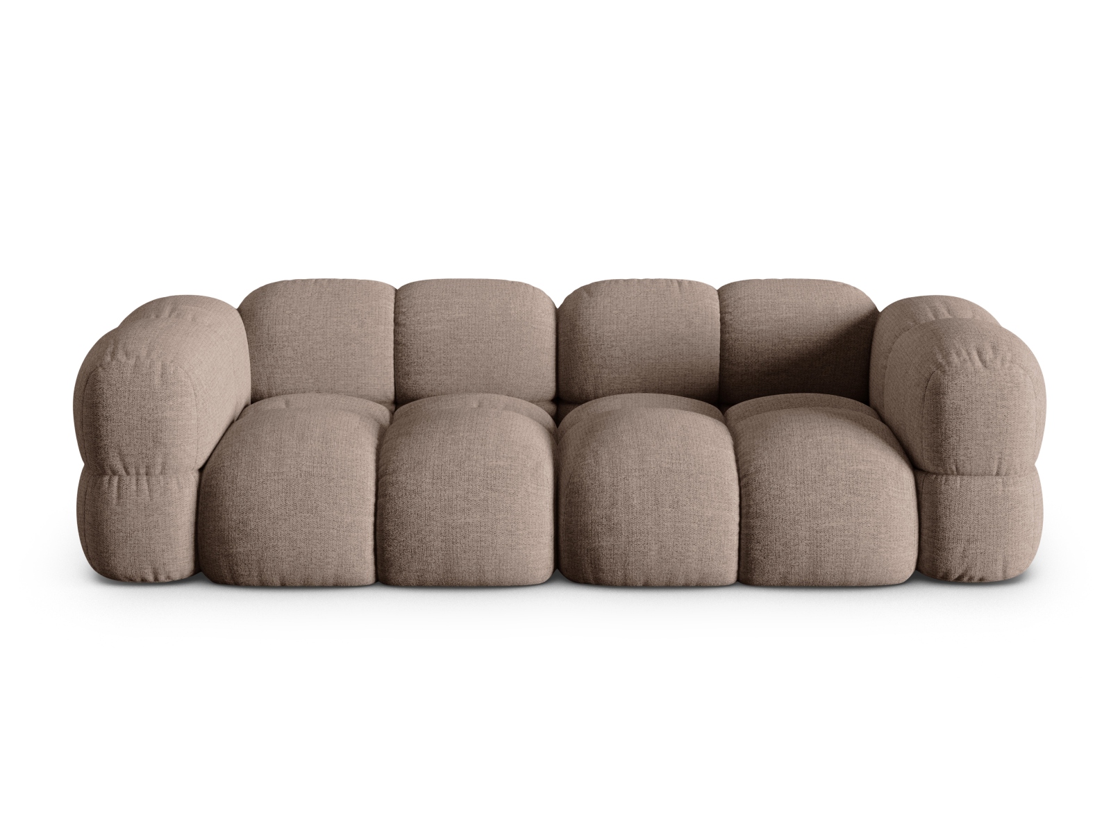 Cosmopolitan Design Sofa Loretto 4-Sitzer Strukturierter Stoff Sorella Cappuccino