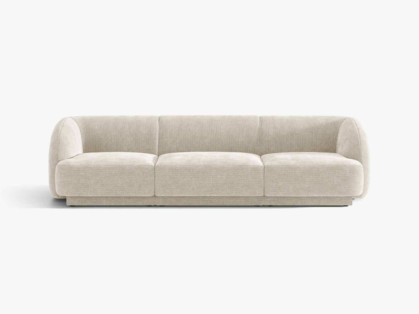 Micadoni Sofa Miley 3-Sitzer Chenille Eden Helles Beige
