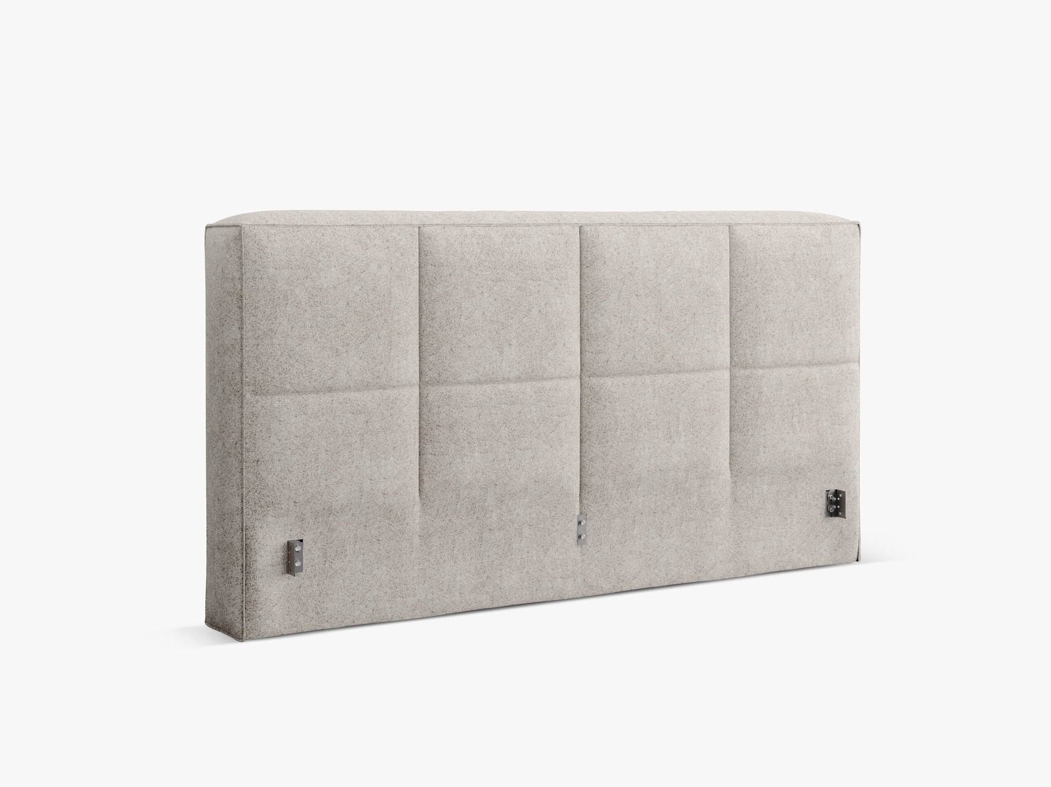 Micadoni Darren Samtiger Kopfteil Strukturierter Stoff Puente Beige Melange 209x100