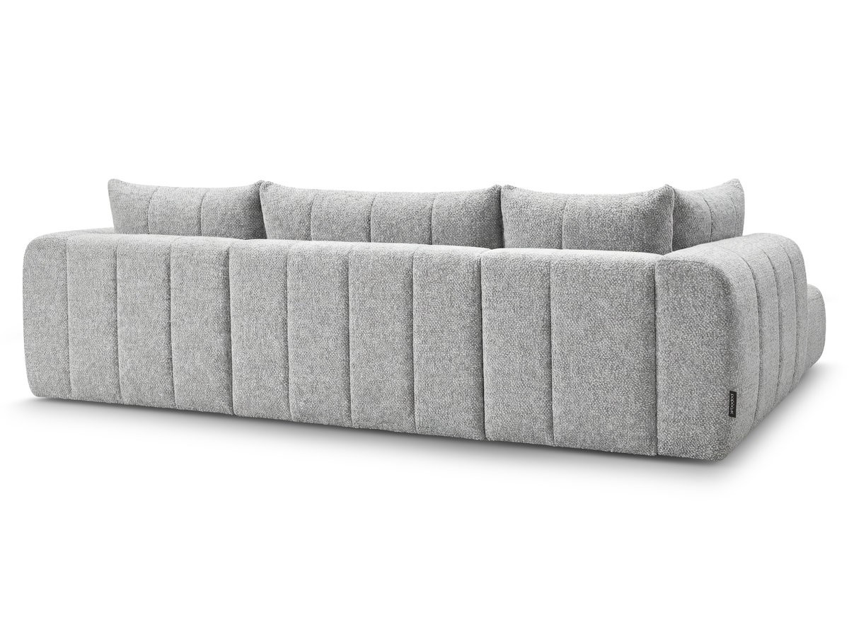 Bobochic Nesty Wohnlandschaft Melange-Stoff Hellgrau Ecke rechts