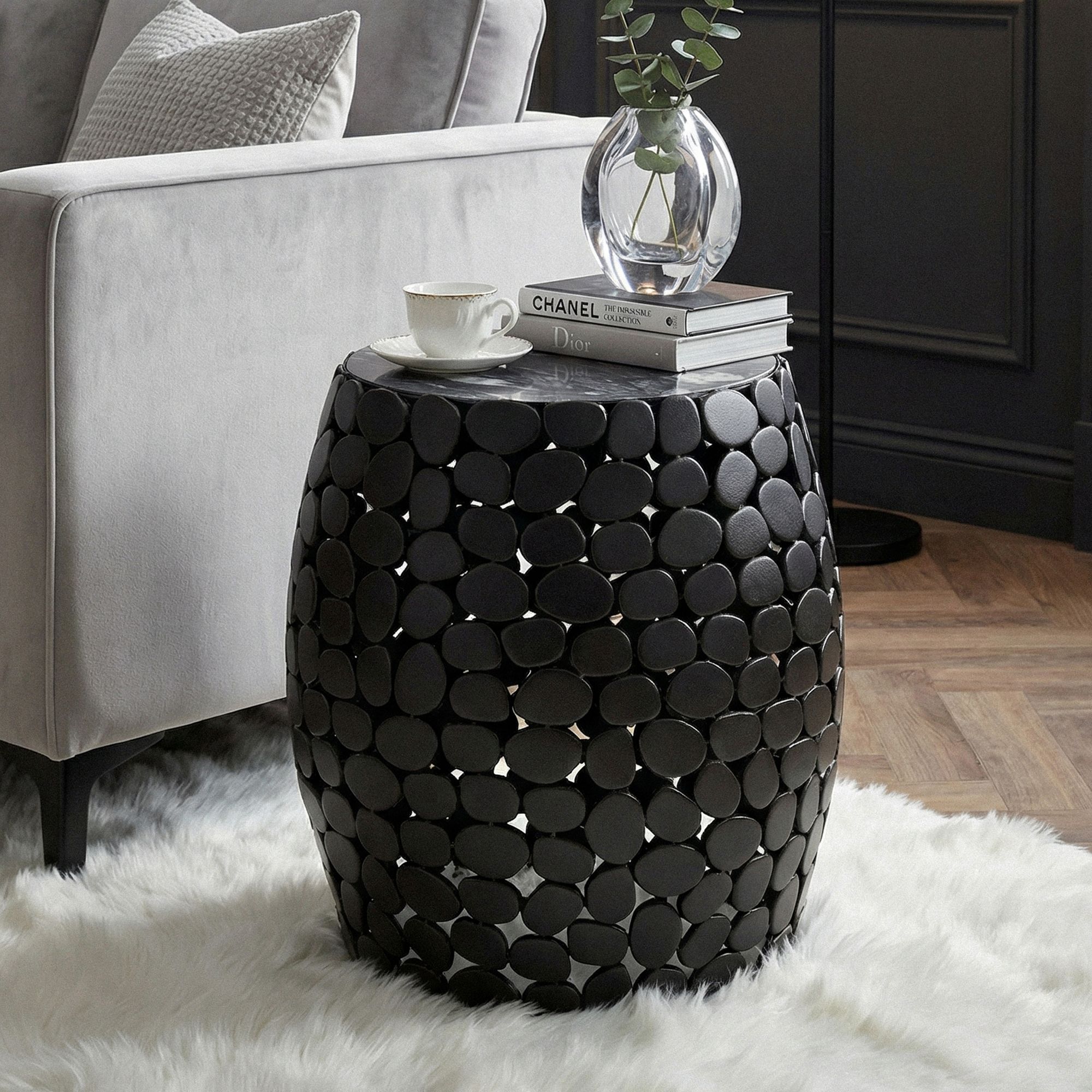 Beistelltisch Borga Marmor Schwarz Ø 40 cm