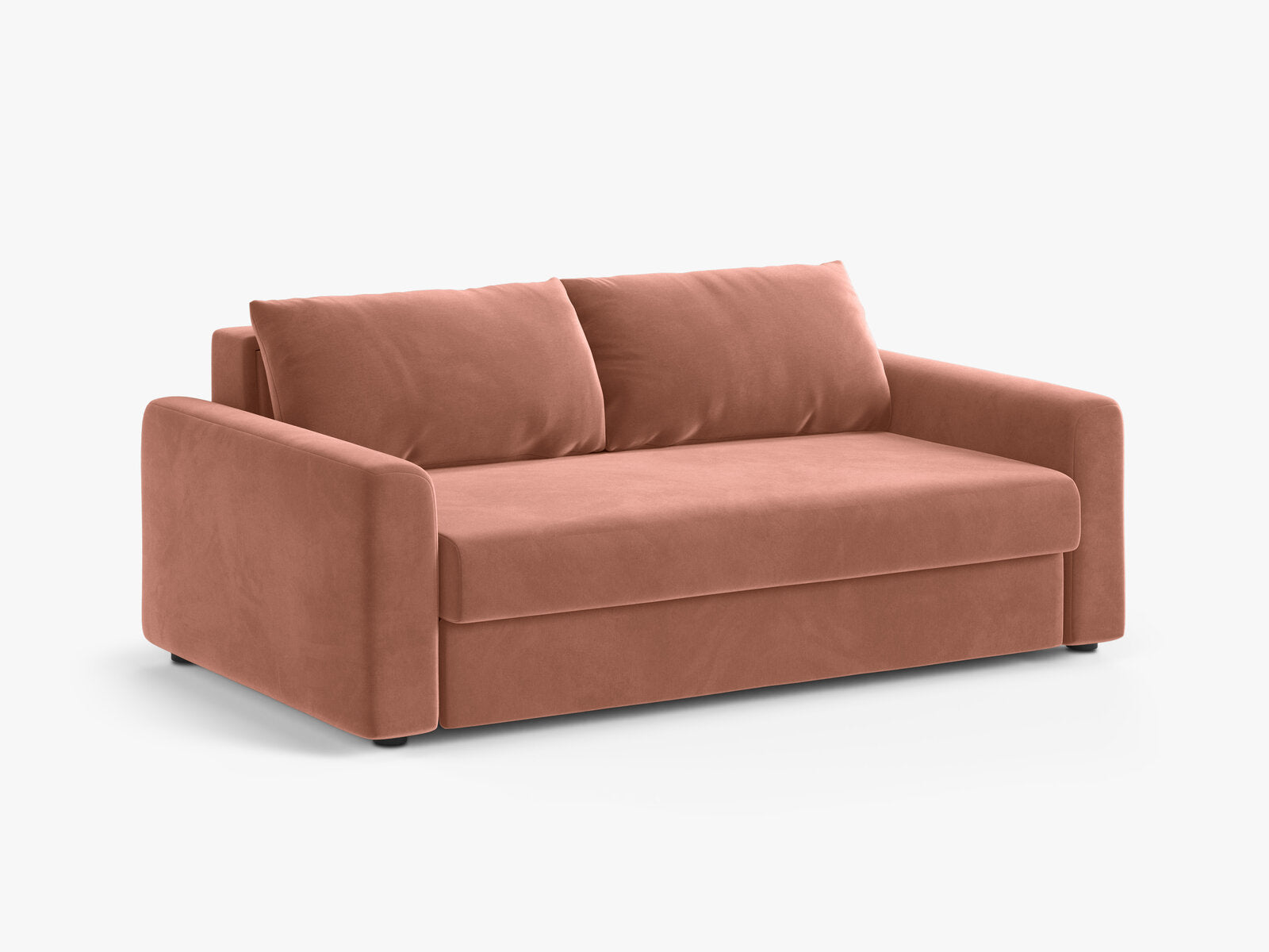 Micadoni Sofa mit Schlaffunktion David 3-Sitzer Samt Salvador Rosa