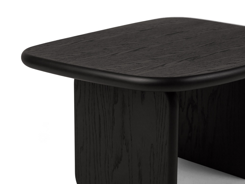 Cosmopolitan Design Couchtisch Sora 75 x 60 cm Schwarze Eiche