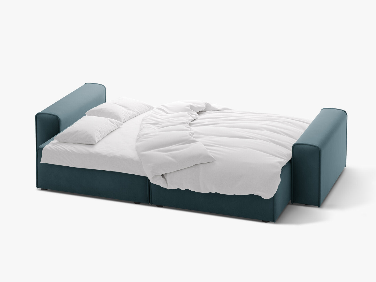Micadoni Sofa Victor 3-Sitzer mit Schlaffunktion Samt Blau