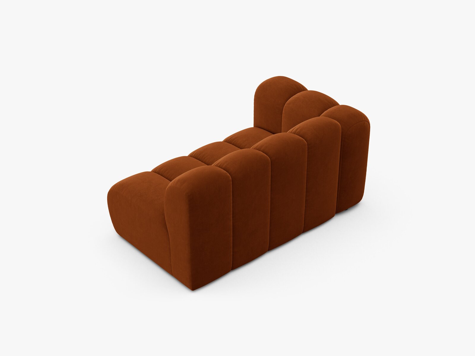 Micadoni Modul Lupine 2-Sitzer Links Samt Salvador Terrakotta