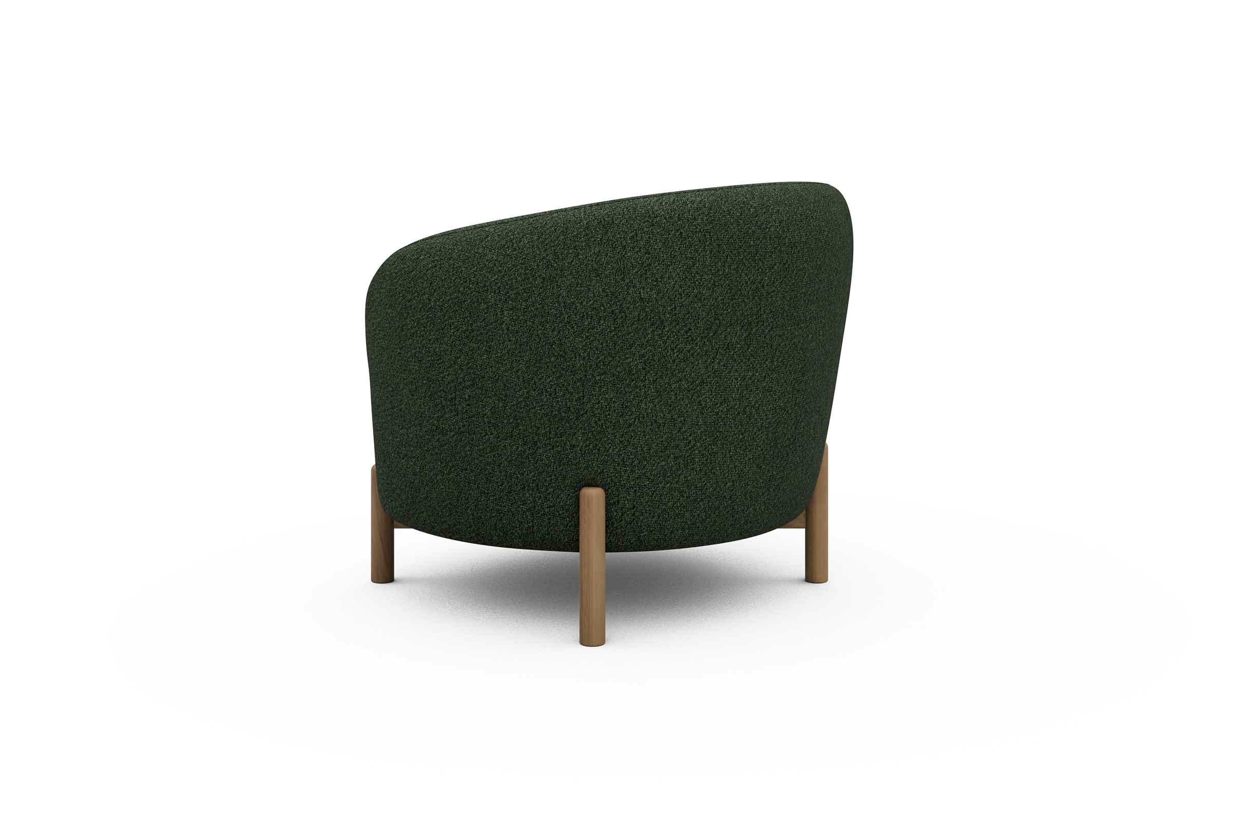 Sessel Ronda Holzbeine Eiche Natur Vanora-Deep-Green