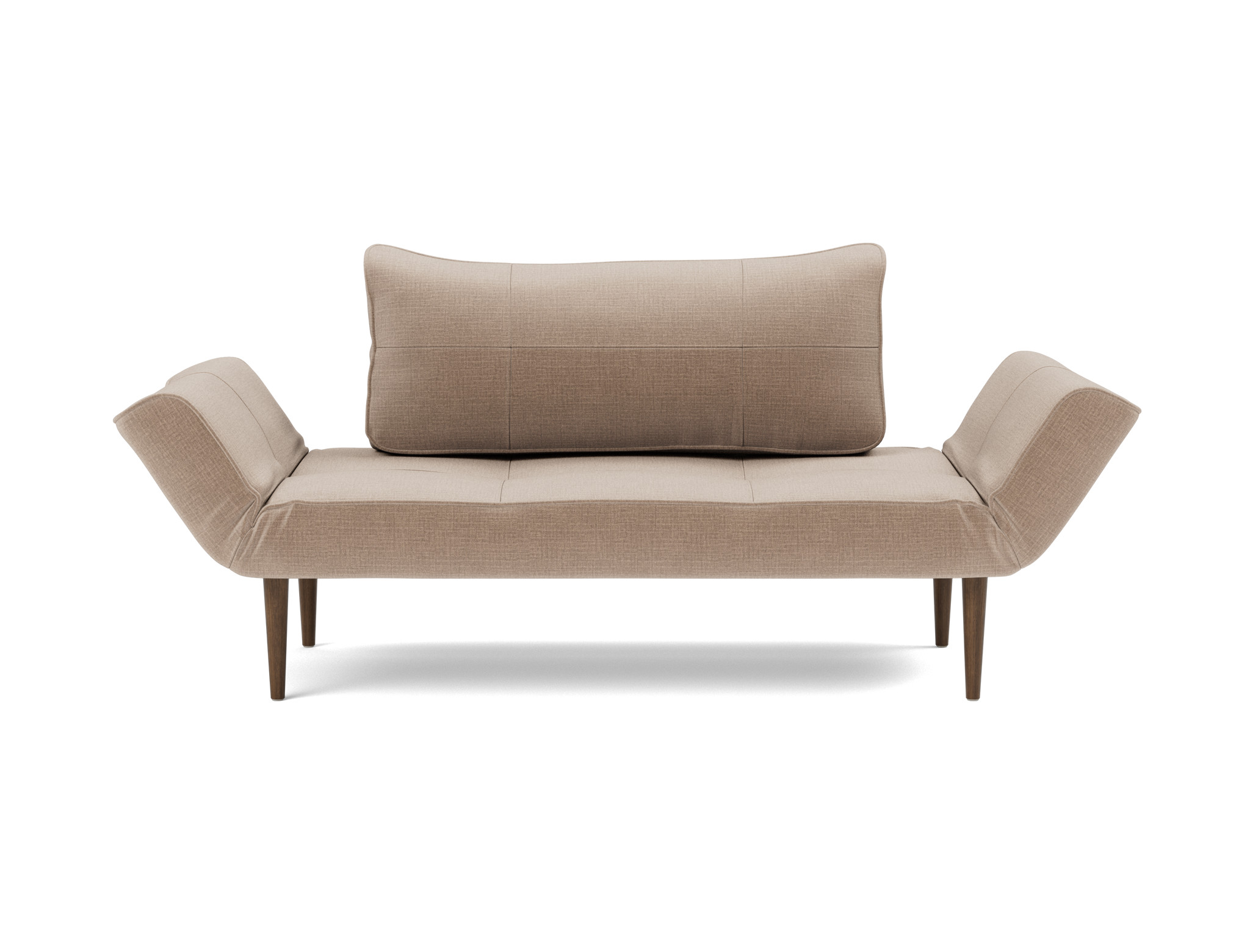 Tagesbett Zeal Chenille Esina 417-Mocha Beine Styletto Eiche dunkel