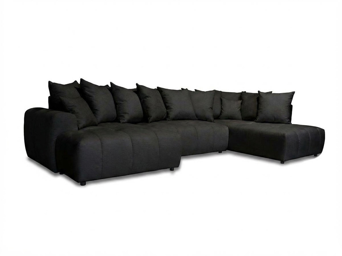 Bobochic Roxelane Wohnlandschaft Melange-Stoff Dunkelgrau Ecke links