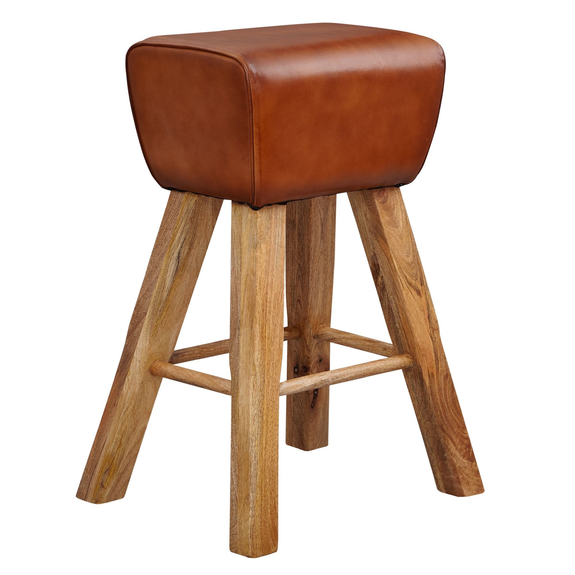Barhocker Saltum Echtleder Braun 43 × 43 × 75 cm