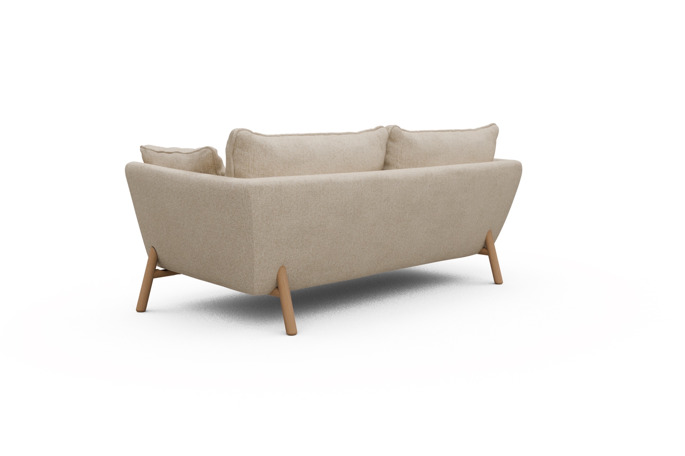 Sofa Emil PREMIUM 2-Sitzer Beinfarbe Eiche Natur Casone-Natural-Beige