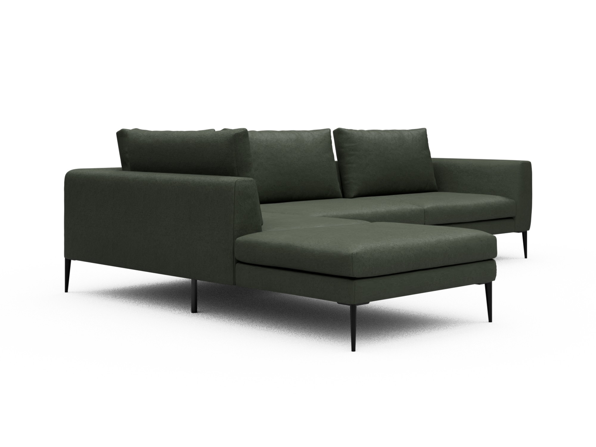 Skandi Home Ecksofa Paul Relax-Ecke links mit 3-Sitzer Denari-Forest-Green moebelfaktor