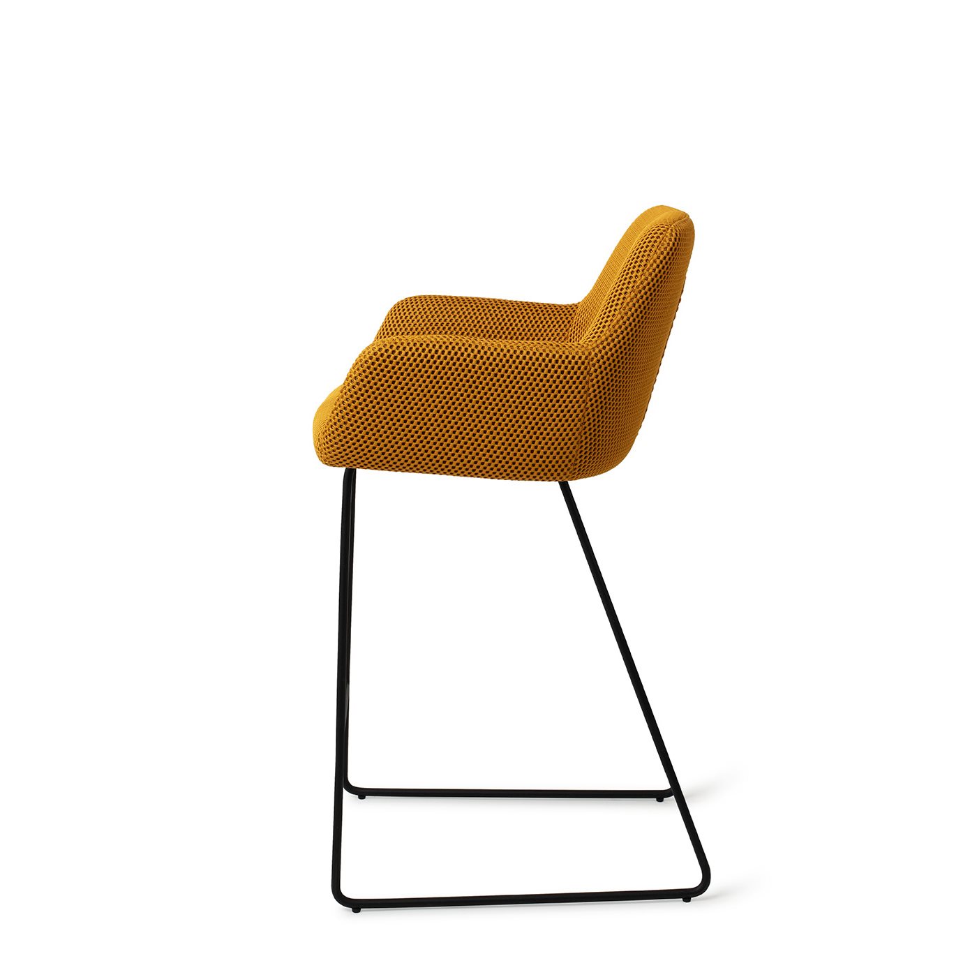 Jesper Home Barhocker Hiroo Groovy-Garam Slide Schwarz Barhöhe (75cm)