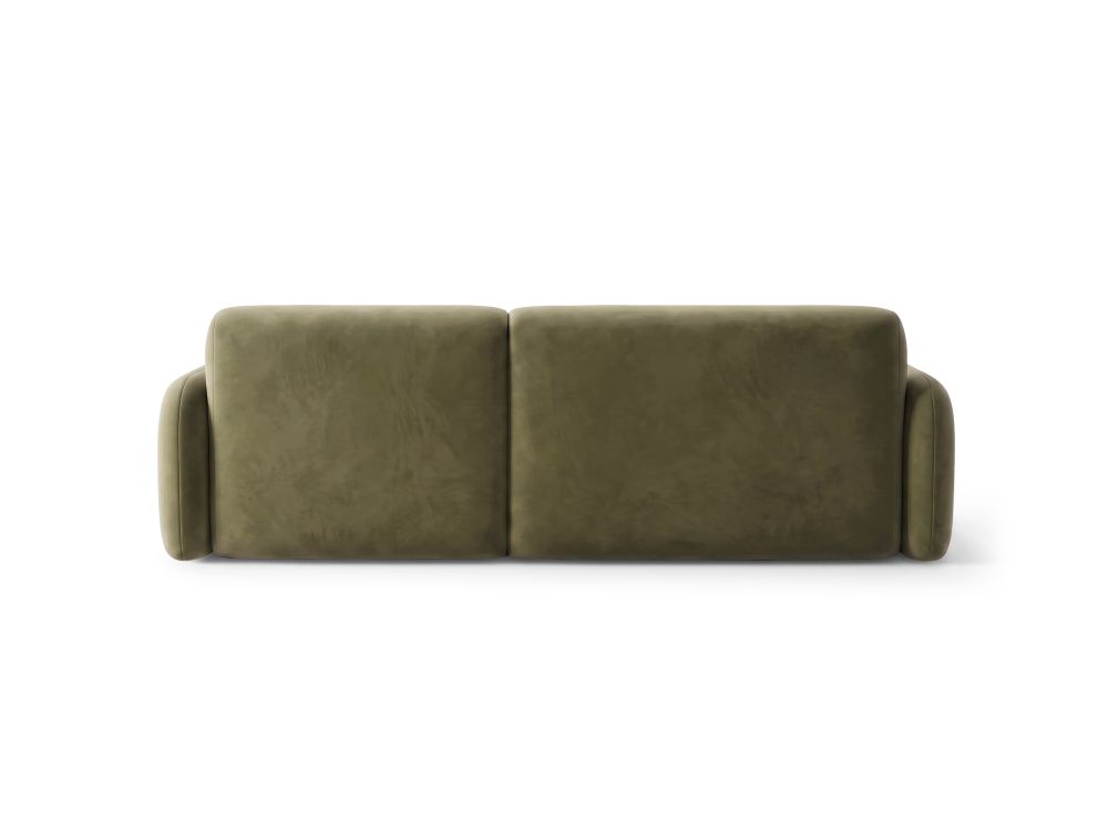 Cosmopolitan Design Ecksofa Malmo 3-Sitzer Samt Bluvel Grün Rechts