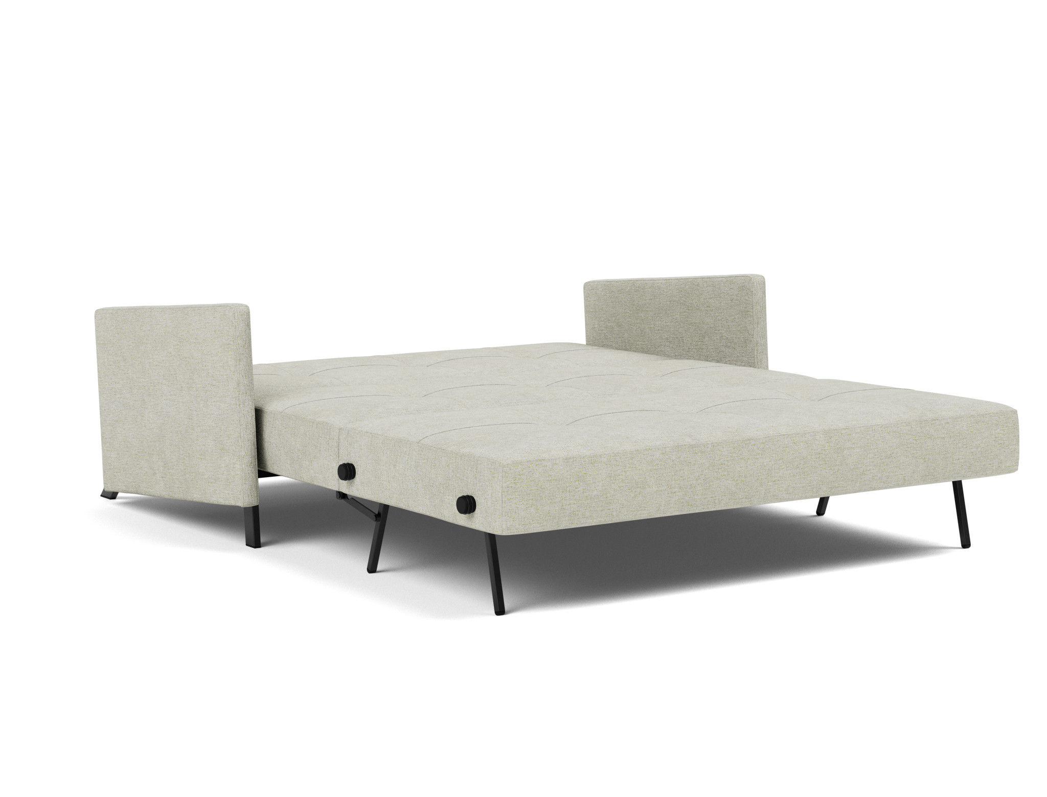 Schlafsofa Cubed mit Armlehnen 160 Flachgewebe Avella 280-Sand