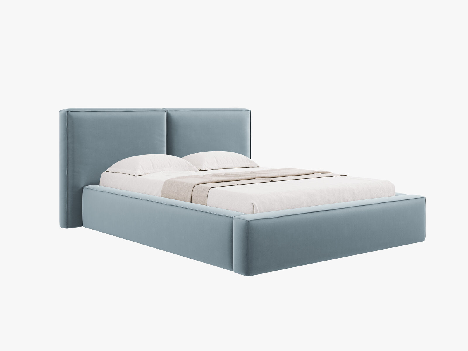 Micadoni Bett Jodie Samt Bluvel Hellblau