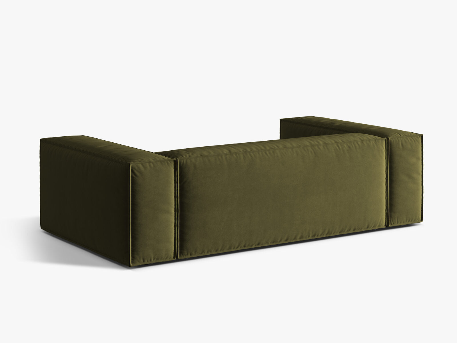 Micadoni Sofa Nuria 3-Sitzer Samt Moßgrün Melange