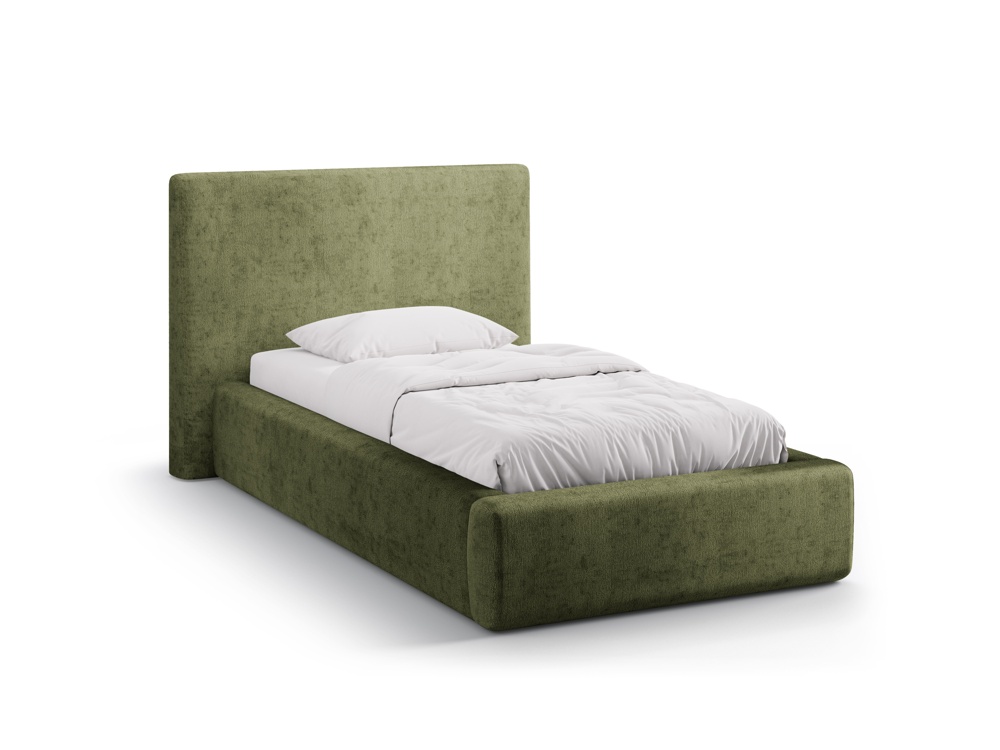 Cosmopolitan Design Stauraumbett mit Kopfteil Asti Chenille Perfect Harmony Grün
