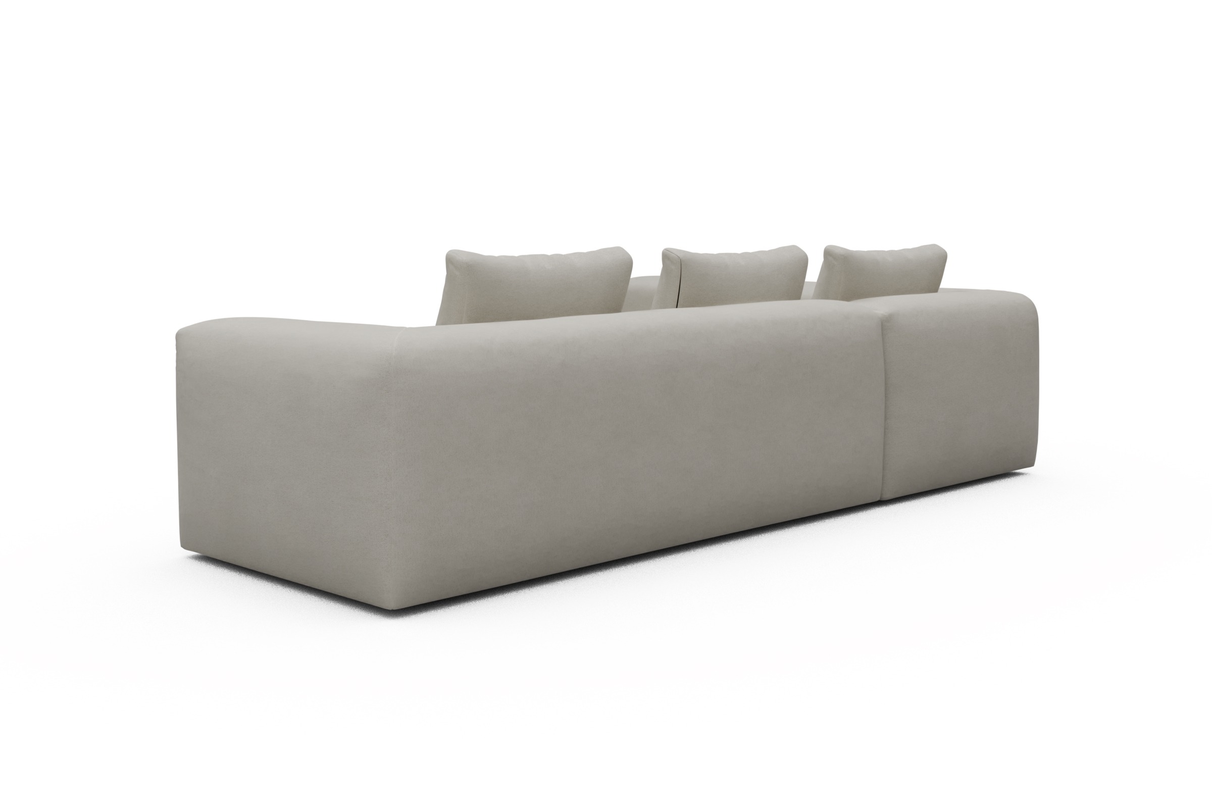 Ecksofa Fred 2x 2,5-Sitzer links offen Denari-Clean-Beige