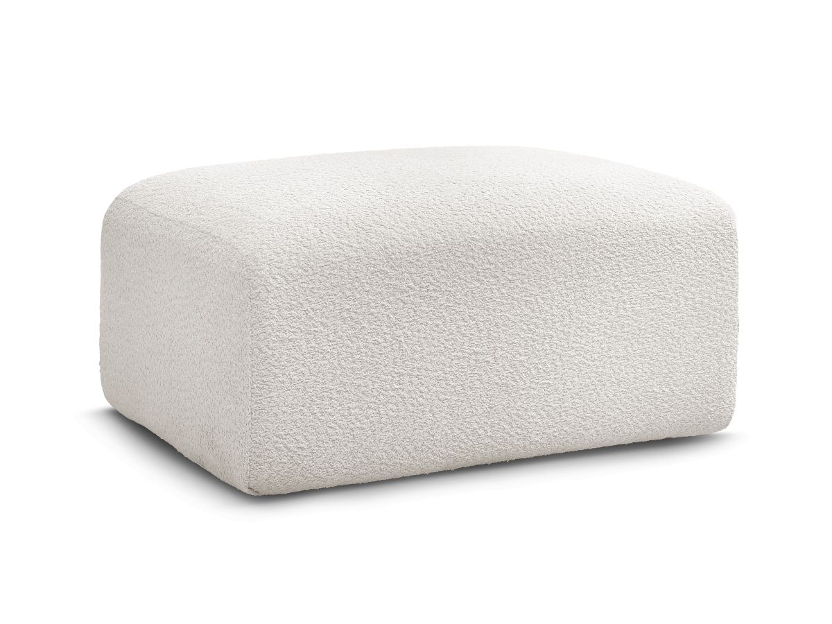 Bouclé-Stoff · Weiß