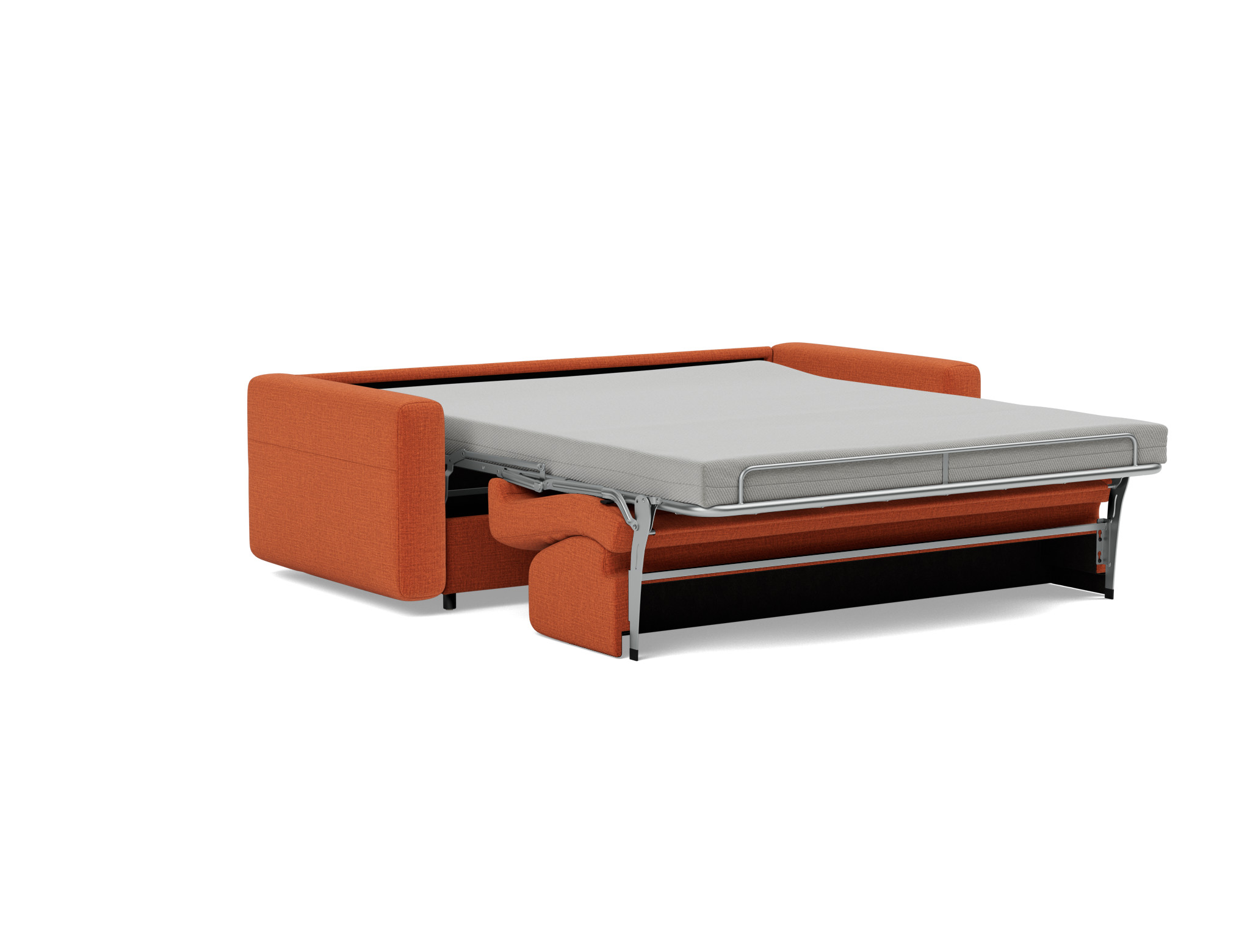 Schlafsofa Killian mit Memory-Matratze 160 Chenille Esina 412-Rust-Orange