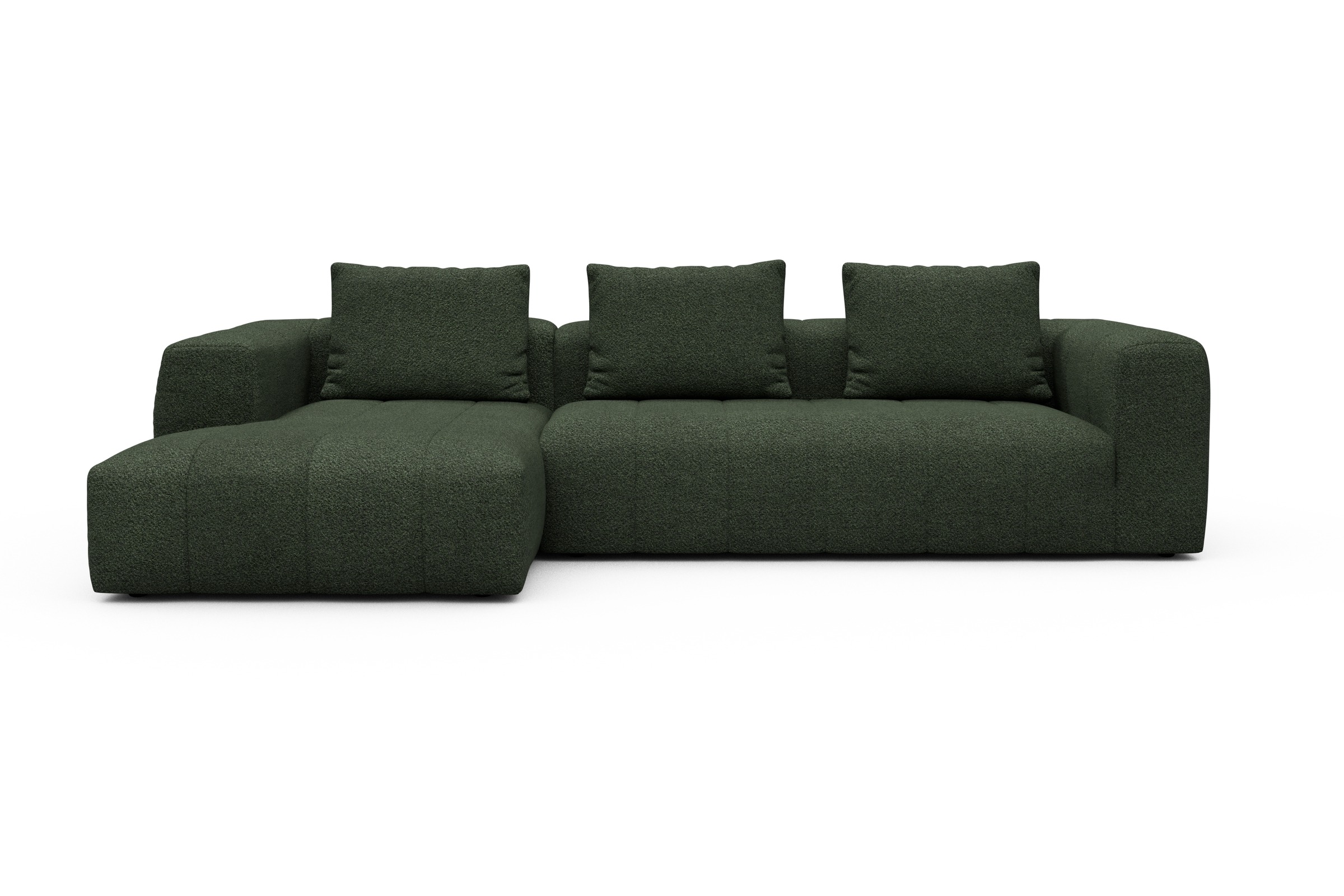 Hugo 2,5-Sitzer Armlehne rechts mit Chaiselongue Vanora-Deep-Green moebelfaktor