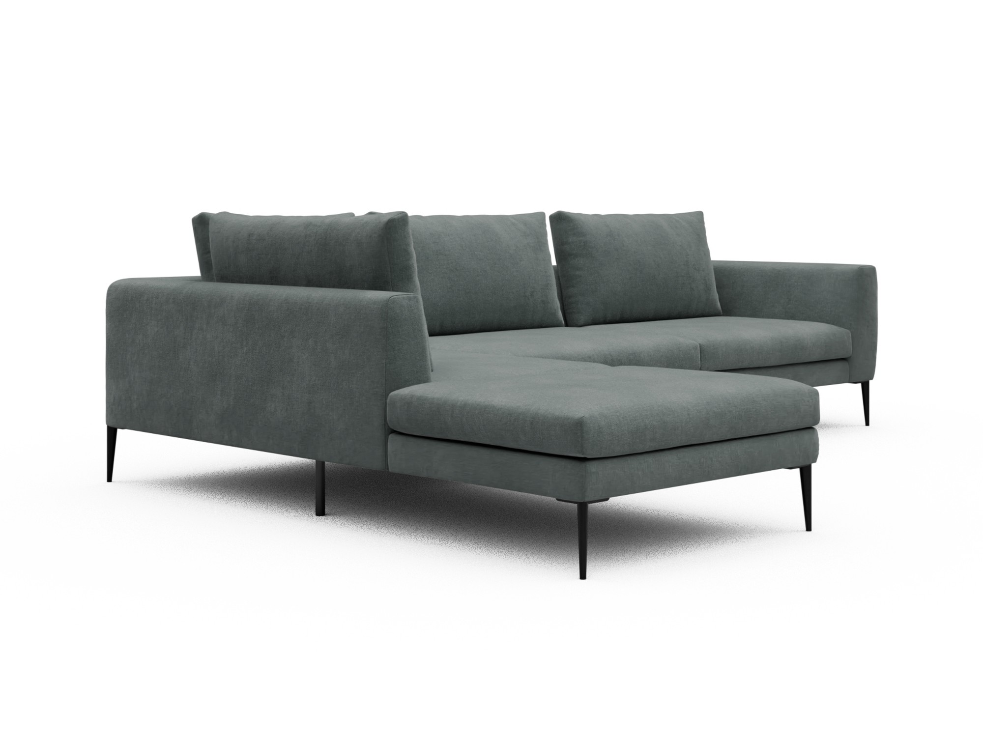 Skandi Home Ecksofa Paul Relax-Ecke links mit 3-Sitzer Smooth-Silver-Grey moebelfaktor