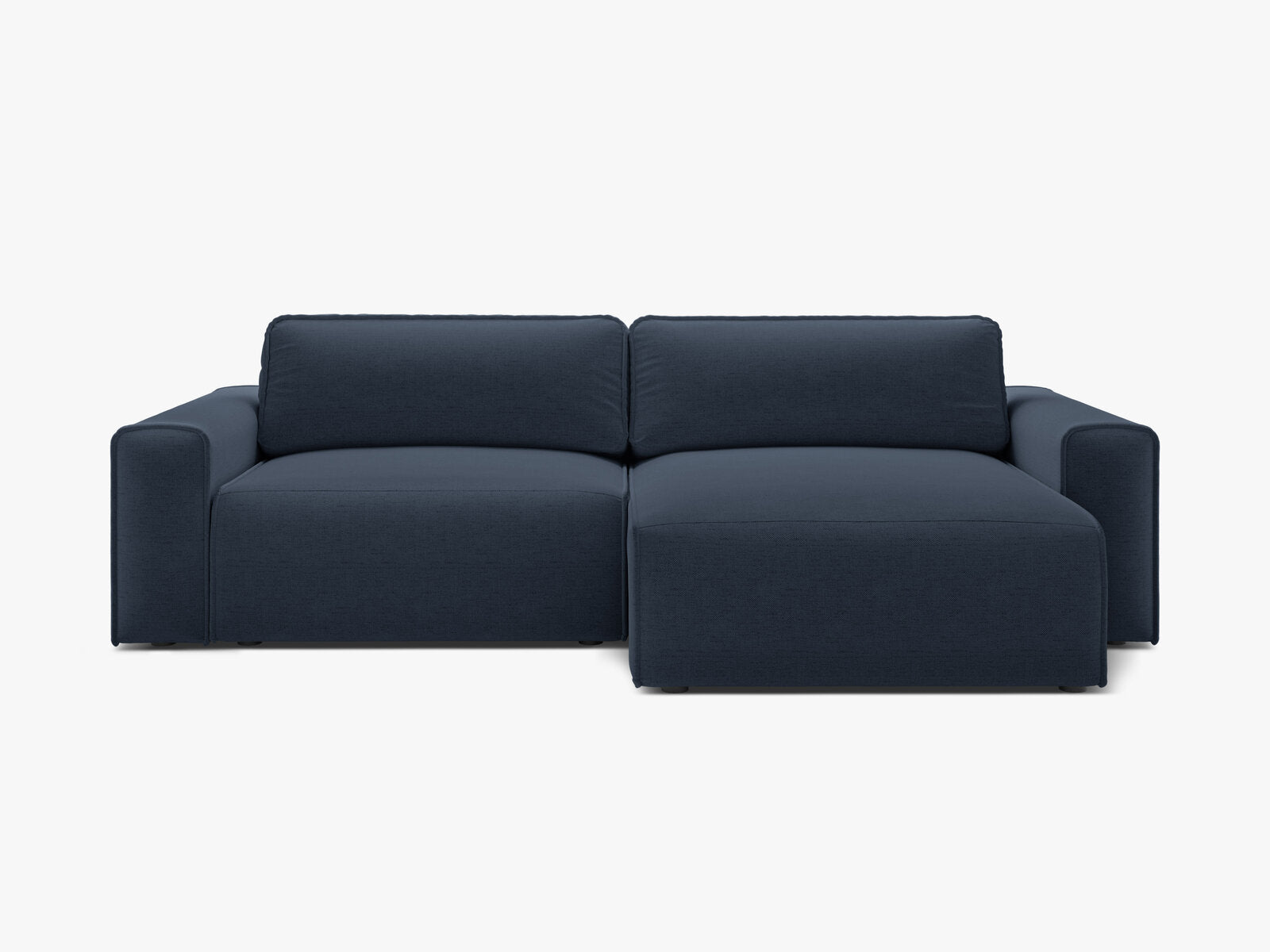 Micadoni Ecksofa Victor 3-Sitzer mit Schlaffunktion Rechts Strukturierter Stoff Königsblau