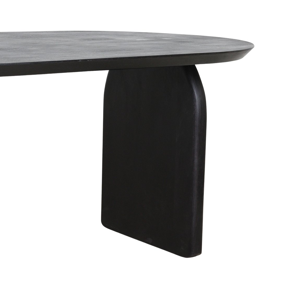 Raw Materials Bullnose Esstisch schwarz 180cm geschlossenes Gestell