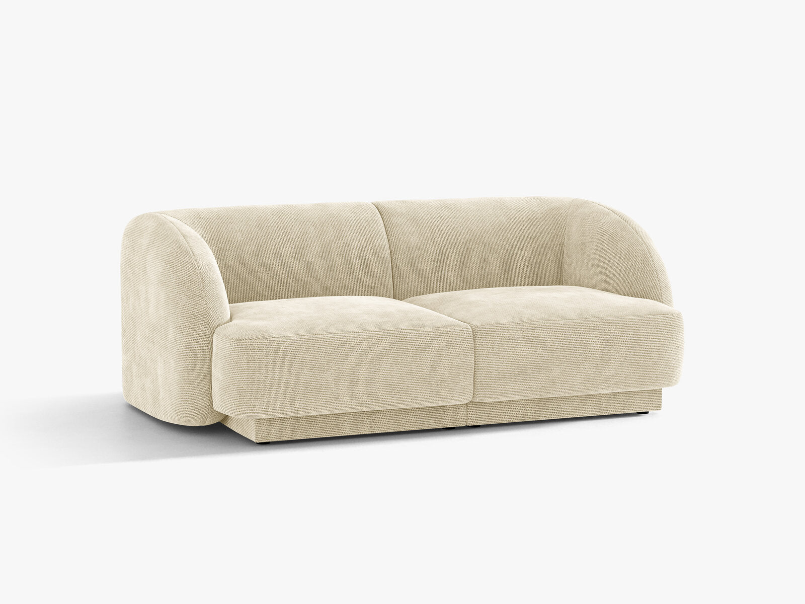 Micadoni Sofa Miley 2-Sitzer Chenille Haga Helles Beige
