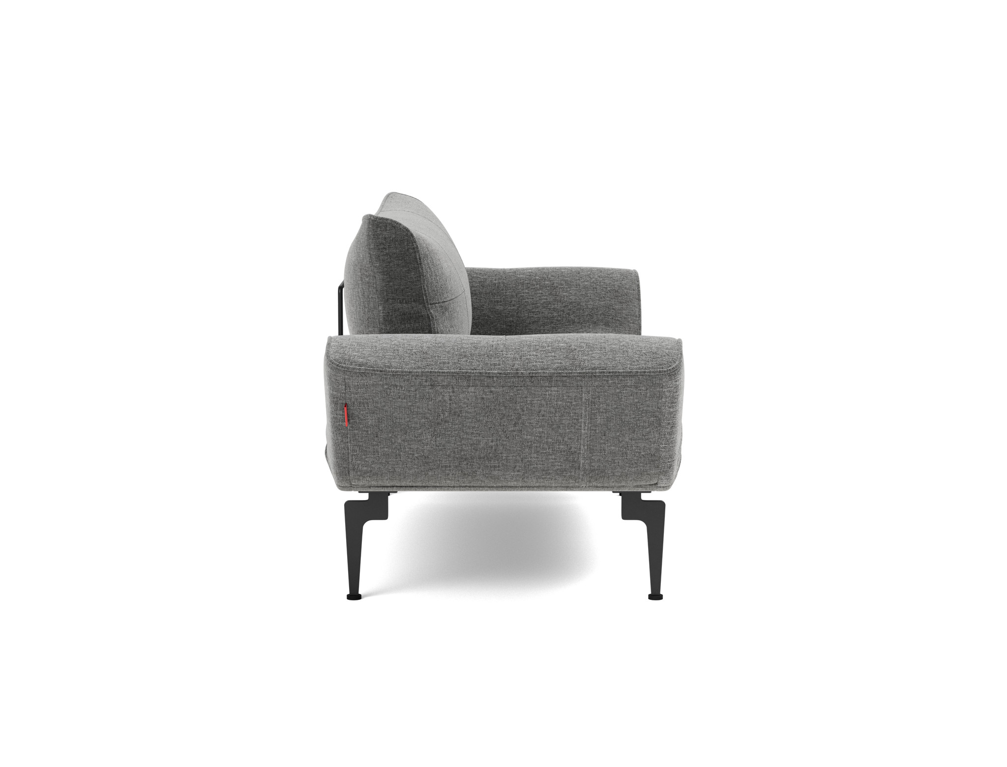 Tagesbett Zeal Strukturierter Stoff Twist 563-Charcoal Beine Laser schwarz