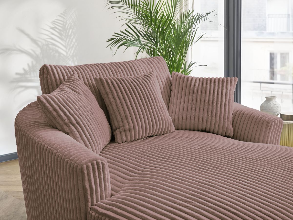 Bobochic Belem Méridienne-Modul Breitcord weich Rosa